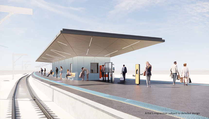 Artist’s impression of the new look Bellambi Station