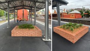 Arncliffe Platform Canopies Project Planter Boxes on platform