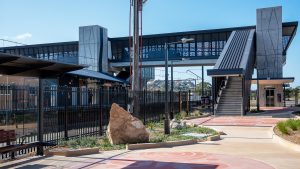 Unanderra Station upgrade completed eastern side, lifts and footbridge, welcome to Dharawal country