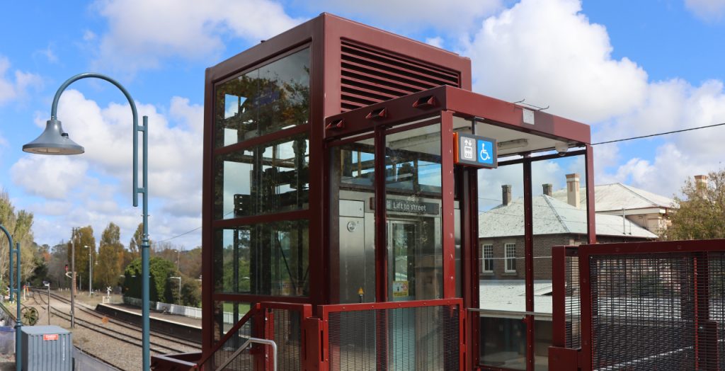 Argyle Street Footbridge and Lifts Moss Vale Station Upgrade opened April 2025