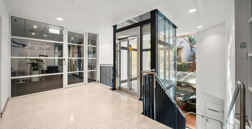 First Floor lift and landing Surry Hills NSW occupied commercial building